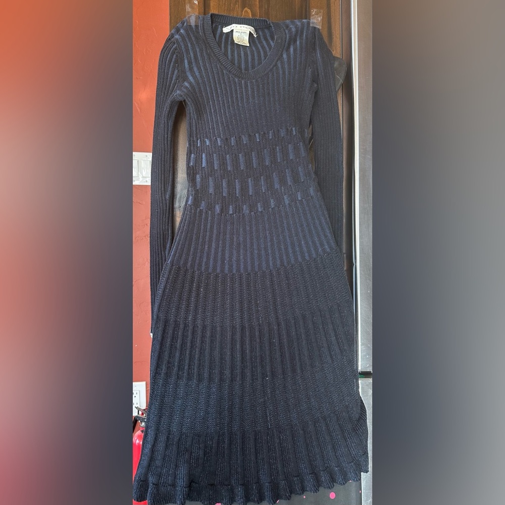 Max Studio Ribbed Long Sleeve Dress